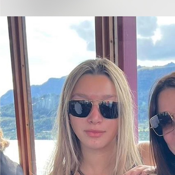 Versace Sunglasses with Black Frame and Gold Hardware main image 6